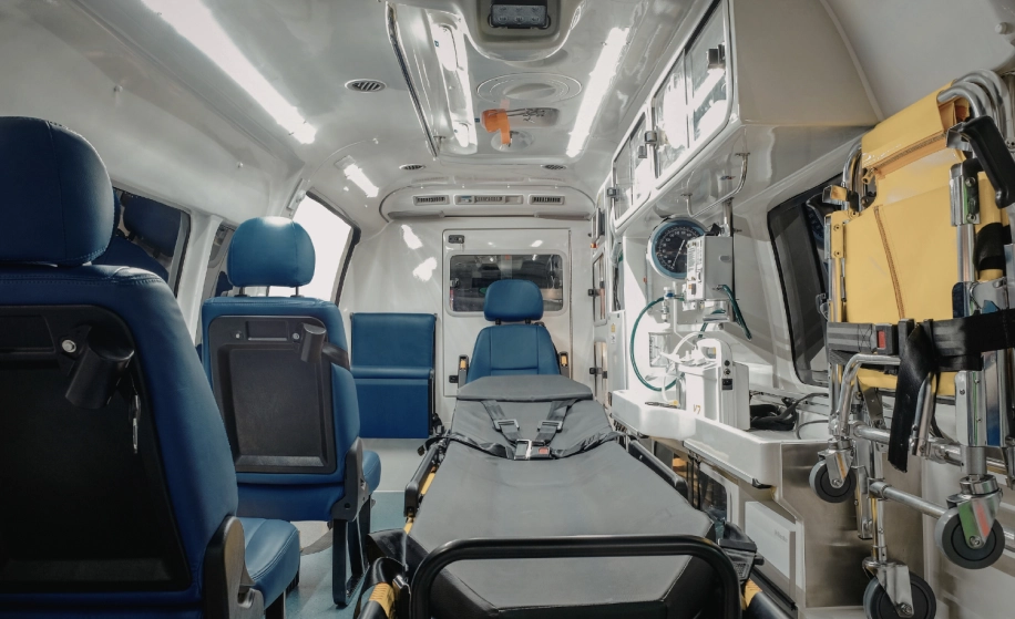 binnenkant van een ambulance