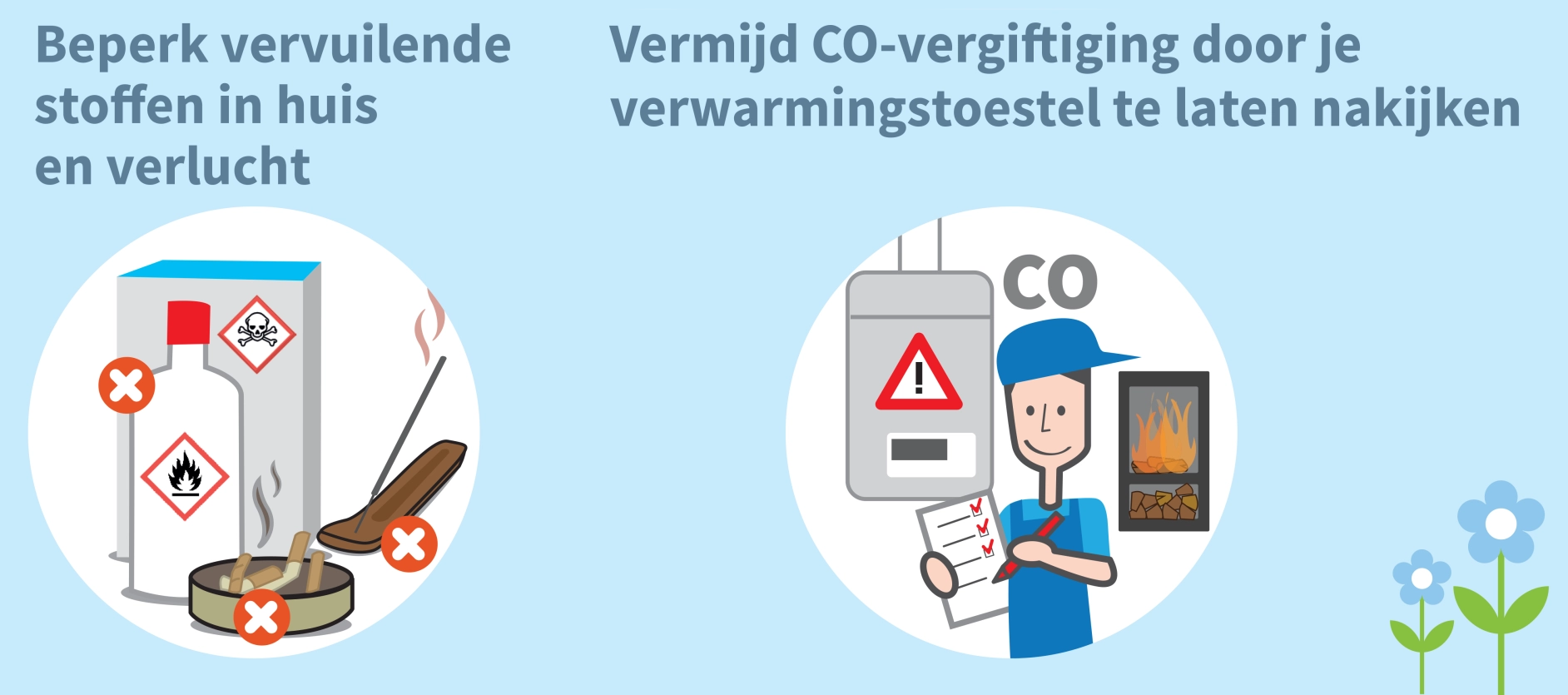 Vermijd CO-vergiftiging